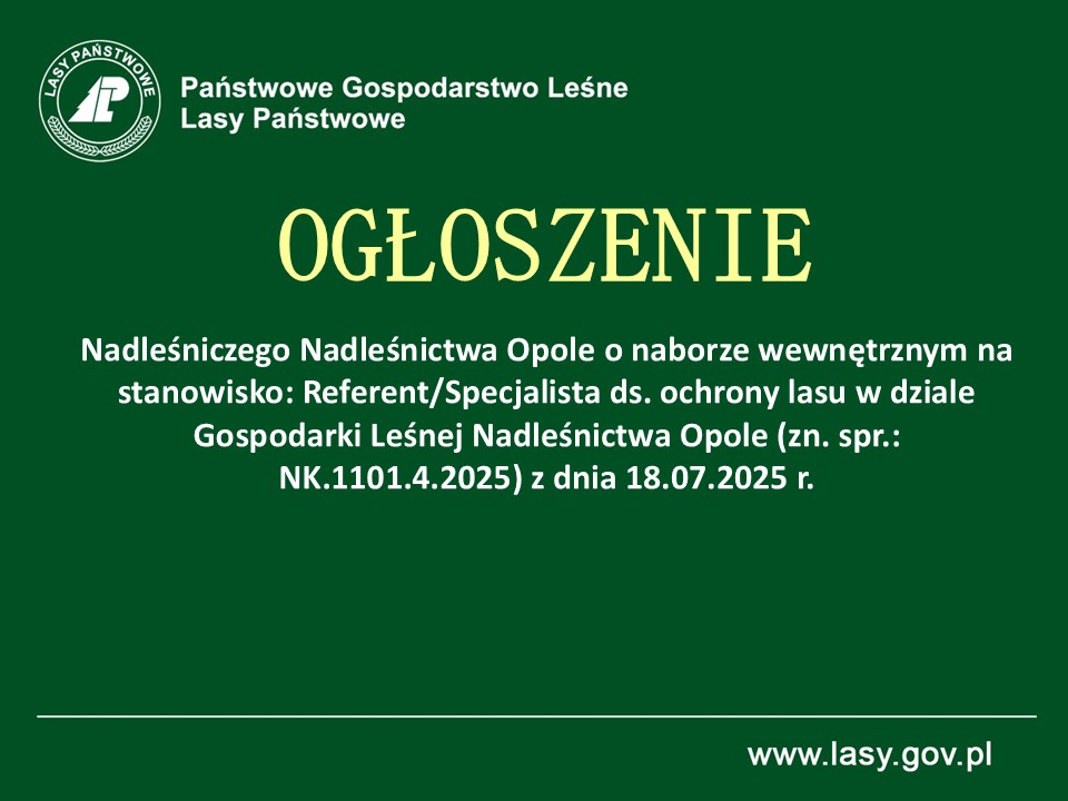 Ogłoszenie dot. naboru wewnętrznego