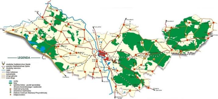 Mapa&#x20;sytuacyjna&#x20;Nadleśnictwa&#x20;Opole